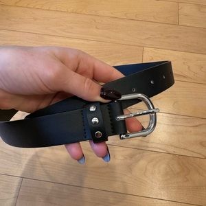 H&M black belt with silver detailing